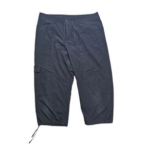 Patagonia Solid Black Inter-Continental Pants Lightweight Roll-Up Hiking Size 12